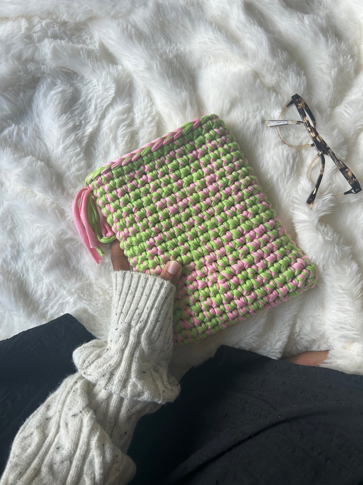 Strawberry Matcha Book Sleeve